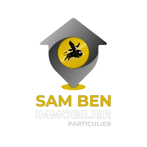 Logo – Partenariat sam ben immobilier particulier blanc